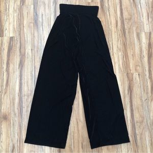 REVOLVE Petersyn Velvet Wide Leg High Waist Trousers